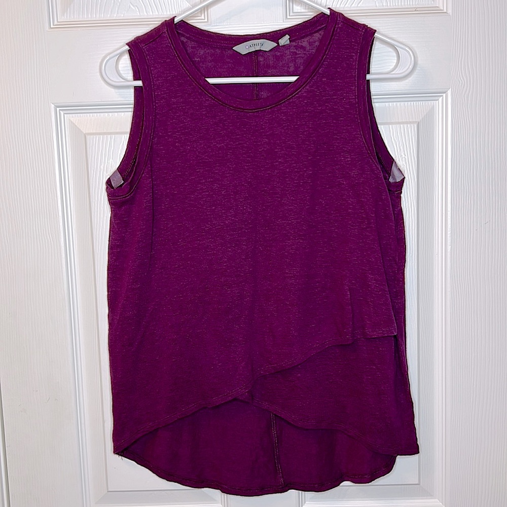 Athleta Purple Layered Sleeveless Tank Top